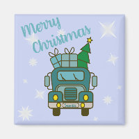 Santa truck front view Merry Christmas