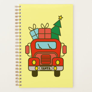 Santa truck front view Merry Christmas Planner