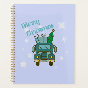 Santa truck front view Merry Christmas Planner