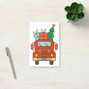 Santa truck front view Merry Christmas Post-it Notes