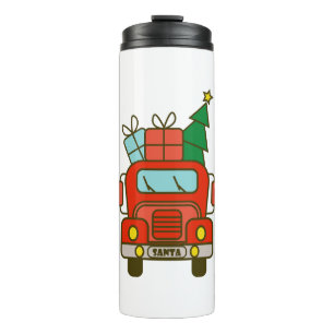 Santa truck front view Merry Christmas Thermal Tumbler
