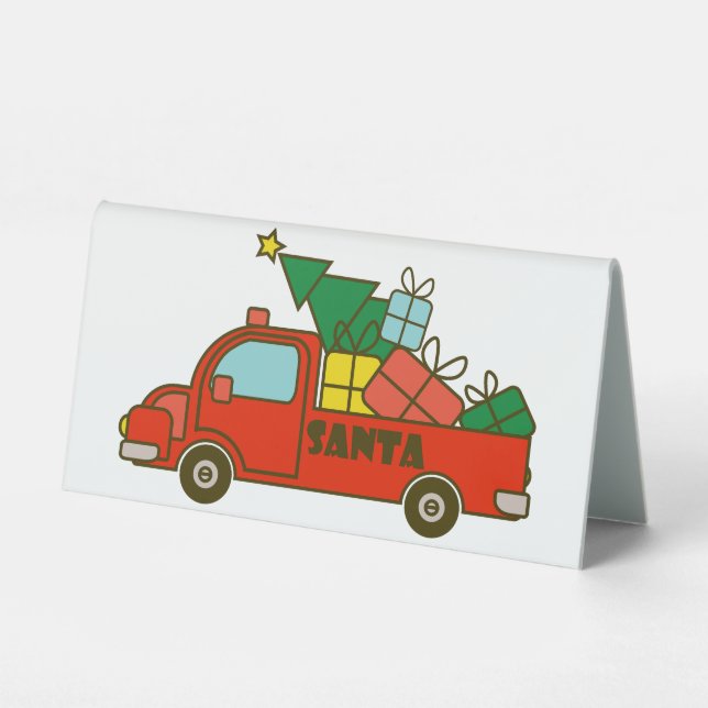 Santa truck side view Merry Christmas (Front)