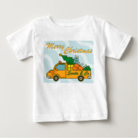 Santa truck side view Merry Christmas
