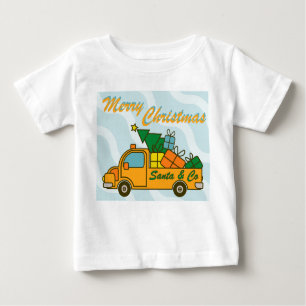 Santa truck side view Merry Christmas Baby T-Shirt