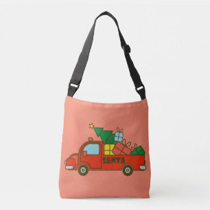 Santa truck side view Merry Christmas Crossbody Bag