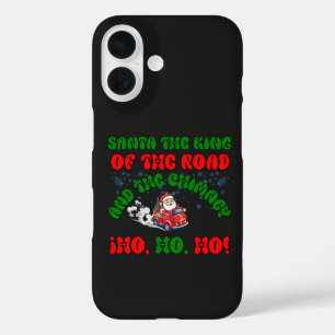 Santa Trucker Christmas Road King Holiday Festive  iPhone 16 Case