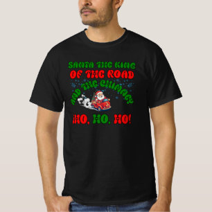 Santa Trucker Christmas Road King Holiday Festive T-Shirt