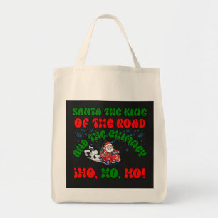 Santa Trucker Christmas Road King Holiday Festive Tote Bag