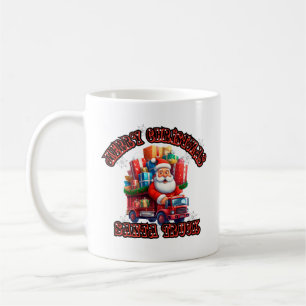 Santa Trucker Kids Christmas Festive Holiday Magic Coffee Mug