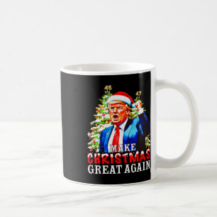 Santa Trump 45-47 Xmas Pyjamas Make Christmas Grea Coffee Mug