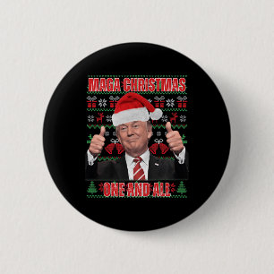 Santa Trump Christmas Humour Funny Trump Xmas 1  6 Cm Round Badge