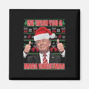 Santa Trump Christmas Humour Funny Trump Xmas 2 Magnet