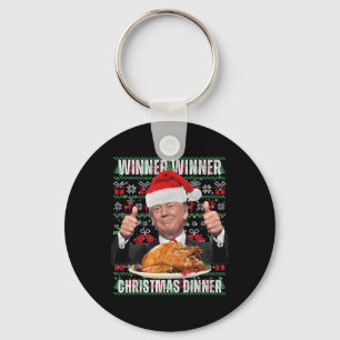 Santa Trump Christmas Humour Funny Trump Xmas 3  Key Ring