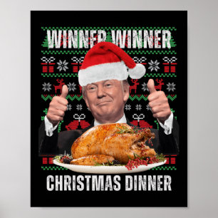 Santa Trump Christmas Humour Funny Trump Xmas 4 Poster