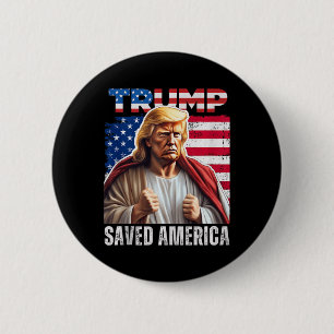 Santa Trump Christmas Humour Funny Trump Xmas Tank 6 Cm Round Badge