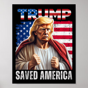 Santa Trump Christmas Humour Funny Trump Xmas Tank Poster