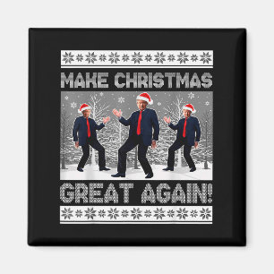 Santa Trump Dance Funny Make Christmas Great Again Magnet