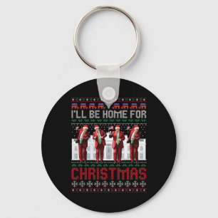 Santa Trump Dance I'll Be Home For Christmas Ugly  Key Ring