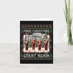 Santa Trump Dance Make Christmas Great Again Ugly  Card