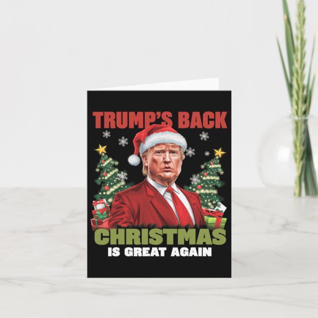 Santa Trump Dance Make Christmas Great Again Ugly  Card (Front)