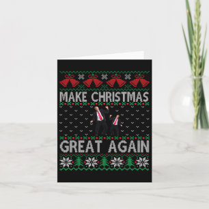 Santa Trump Dance Make Christmas Great Again Ugly  Card
