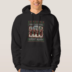 Santa Trump Dance Make Christmas Great Again Ugly Hoodie