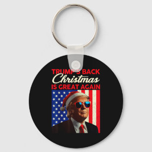 Santa Trump Dance Make Christmas Great Again Ugly Key Ring