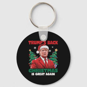 Santa Trump Dance Make Christmas Great Again Ugly Key Ring