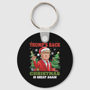 Santa Trump Dance Make Christmas Great Again Ugly Key Ring