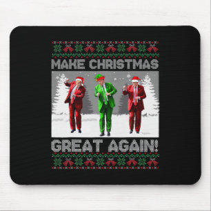 Santa Trump Dance Make Christmas Great Again Ugly  Mouse Pad