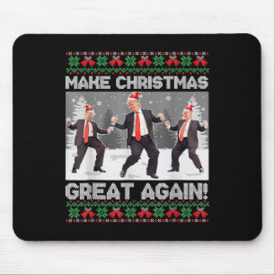 Santa Trump Dance Make Christmas Great Again Ugly  Mouse Pad