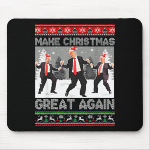 Santa Trump Dance Make Christmas Great Again Ugly Mouse Pad