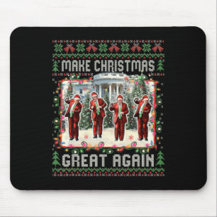 Santa Trump Dance Make Christmas Great Again Ugly  Mouse Pad