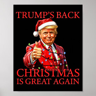 Santa Trump Dance Make Christmas Great Again Ugly  Poster