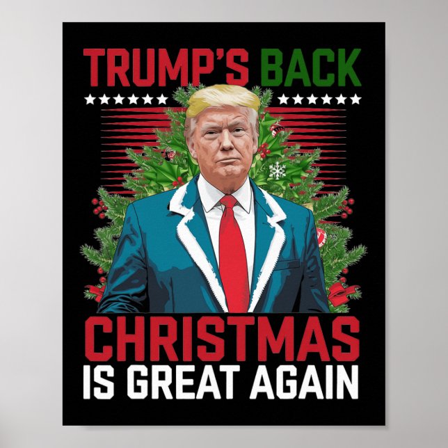 Santa Trump Dance Make Christmas Great Again Ugly  Poster (Front)