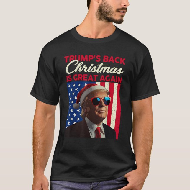 Santa Trump Dance Make Christmas Great Again Ugly  T-Shirt (Front)