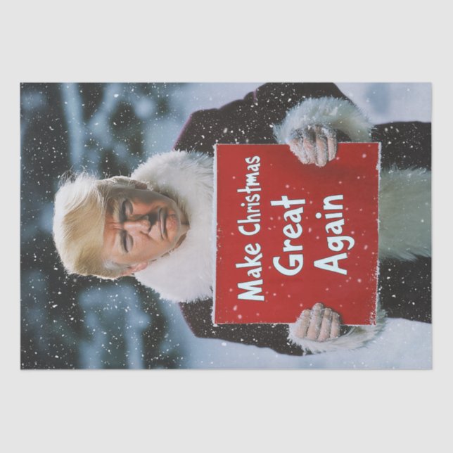 Santa Trump: “Make Christmas Great Again” Tissue Paper (Front)