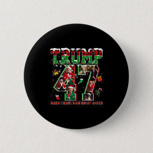 Santa Trump Make Christmas Great Again Ugly Xmas P 6 Cm Round Badge