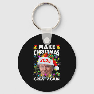 Santa Trump Make Christmas Great Again Ugly Xmas P Key Ring