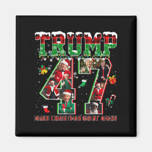 Santa Trump Make Christmas Great Again Ugly Xmas P Magnet