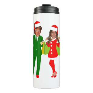 santa trump melania thermal tumbler