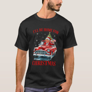 Santa Trump Riding Red Truck Christmas Pyjamas Pjs T-Shirt