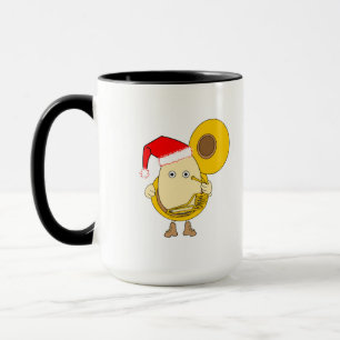 Santa Tuba Player Egghead Mug