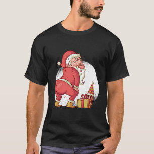Santa Twerk Funny Dance Cartoon Clause Present For T-Shirt