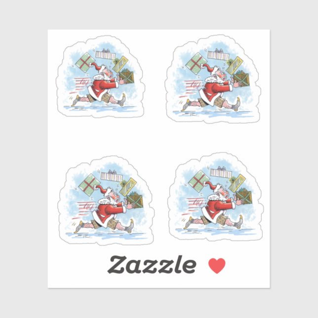 Santa Unprepared contour stickers (Sheet)