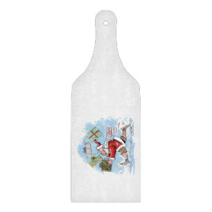 Santa Unprepared glass paddle cutting board