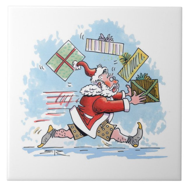Santa Unprepared large ceramic tile (Front)