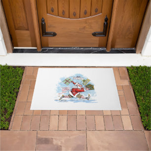 Santa Unprepared large doormat