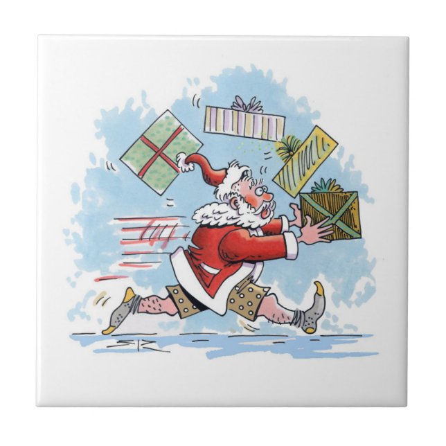 Santa Unprepared small ceramic tile (Front)