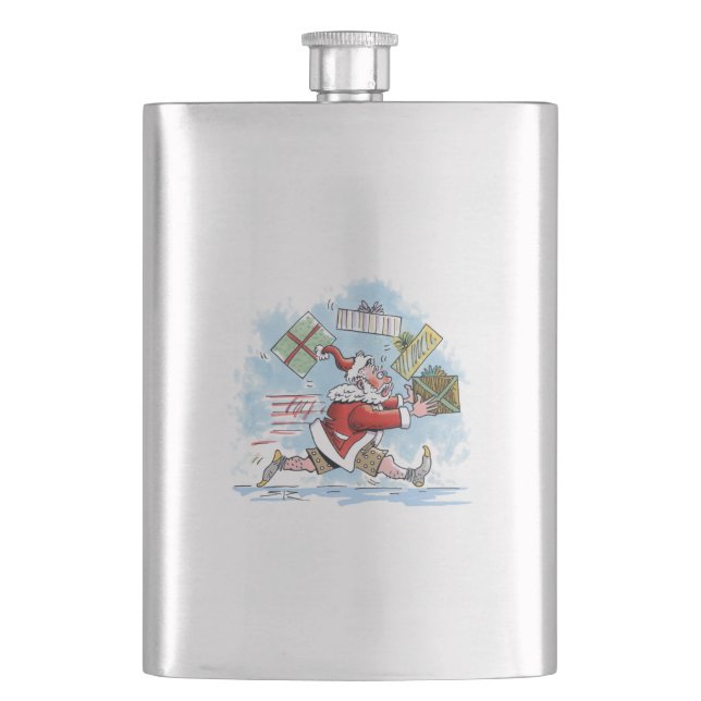 Santa Unprepared stainless steel flask (Front)
